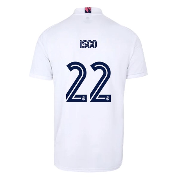 Maglia Real Madrid Prima NO.22 Isco 20/21 Bianco